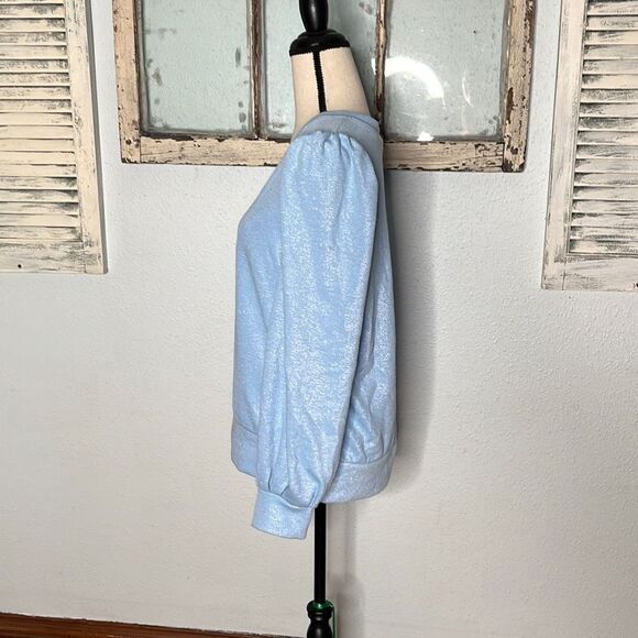 INC International Concepts Womens Sweater Sparkle Silver Blue Size Large NWT - Picture 5 of 11